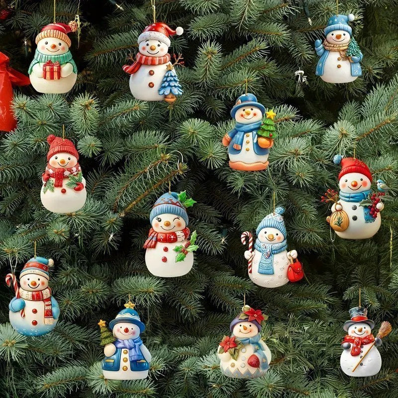 🎄🎅⛄【Купете 12, вземете 12 безплатно】Сладка коледна украса „Снежен човек“
