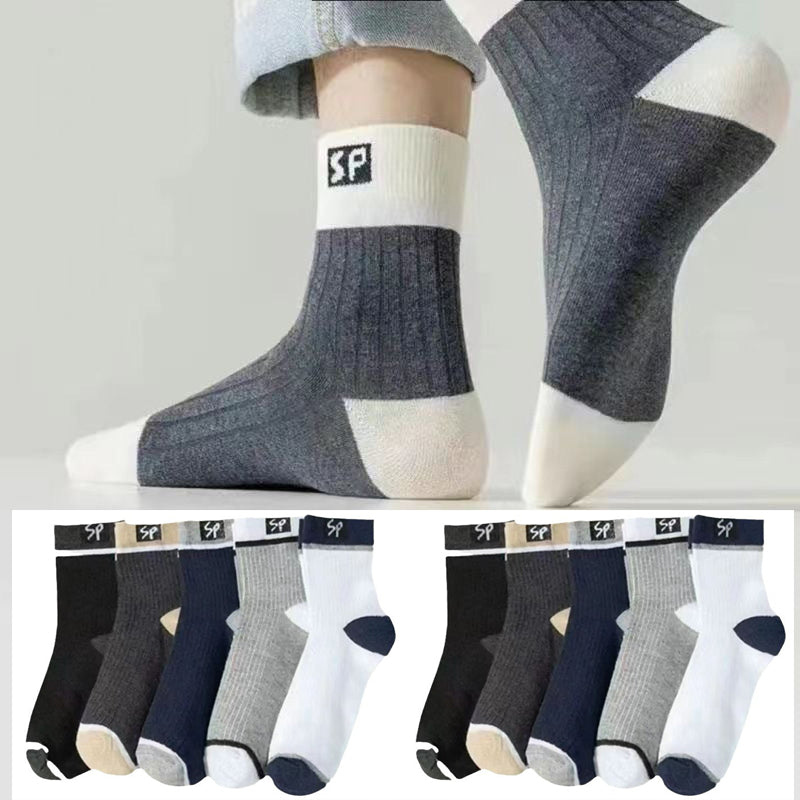 😍🧦【10 чифта】Нови мъжки памучни чорапи от 2025 г. с дезодорант, абсорбиращ потта
