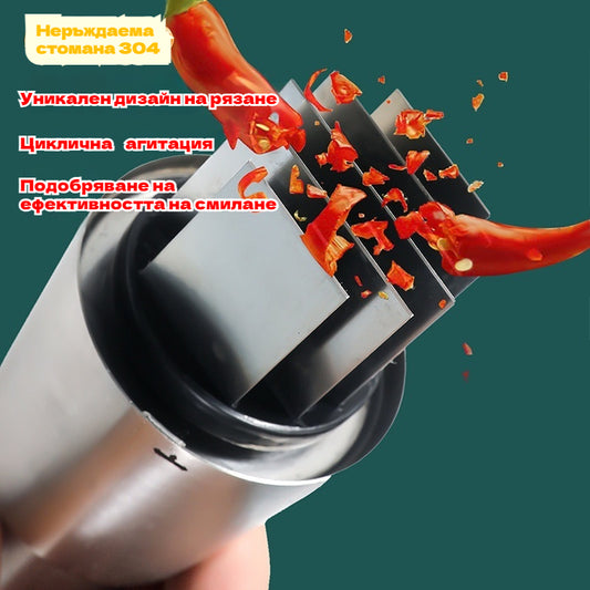 🌶️🥬Многофункционална преносима резачка за зеленчуци, бърза резачка за чесън за 3 секунди