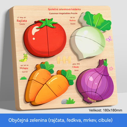 👧🏻🧩 Дървени 3D пъзели Монтесори за образование в ранна детска възраст