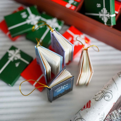 ✨📚 Mini Book Ornament Advent-Коледна изненада на кутията за сляпо（25 книги）