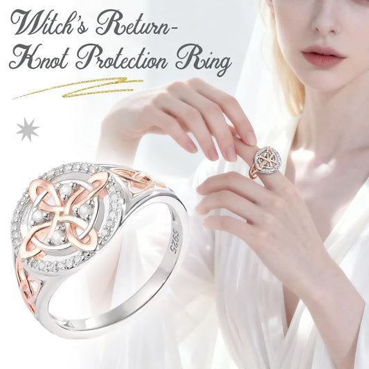 🔮【Купете 1, вземете 1 безплатно】Ръчно изработен пръстен от сребро 925 с възел за завръщане на вещица