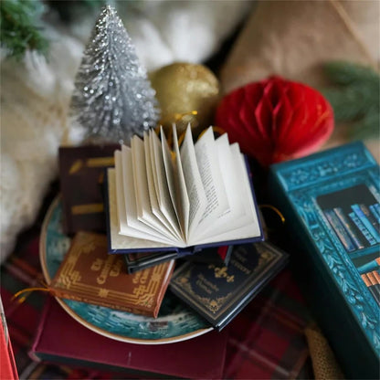 ✨📚 Mini Book Ornament Advent-Коледна изненада на кутията за сляпо（25 книги）