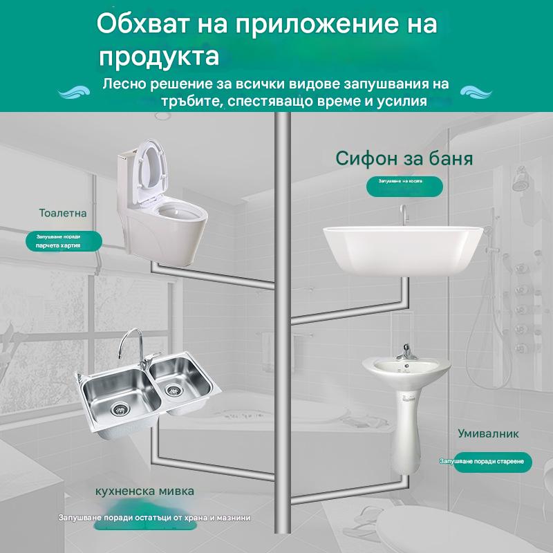 【Купете 2, вземете 4 безплатно】💪Мощен препарат за почистване на тръби, подходящ за разтваряне на маслени петна в тоалетни, подови сифони, канализация и кухни, за запушване и корозия