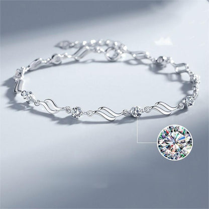 ✨✨【Купете 1, вземете 1 безплатно】💎💎Дамска гривна от сребро 925 с форма на океанско сърце, модерна, лек лукс, нишова, изящна