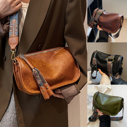 Модна чанта за рамо с голяма вместимост и широка презрамка